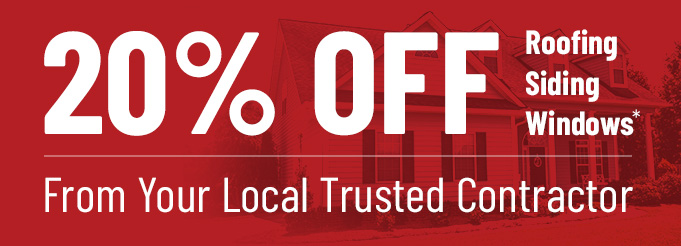 20 Percent Off Exterior Roofing, Siding or Window Service*